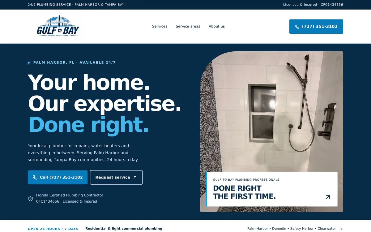 Gulf To Bay Plumbing Professionals homepage