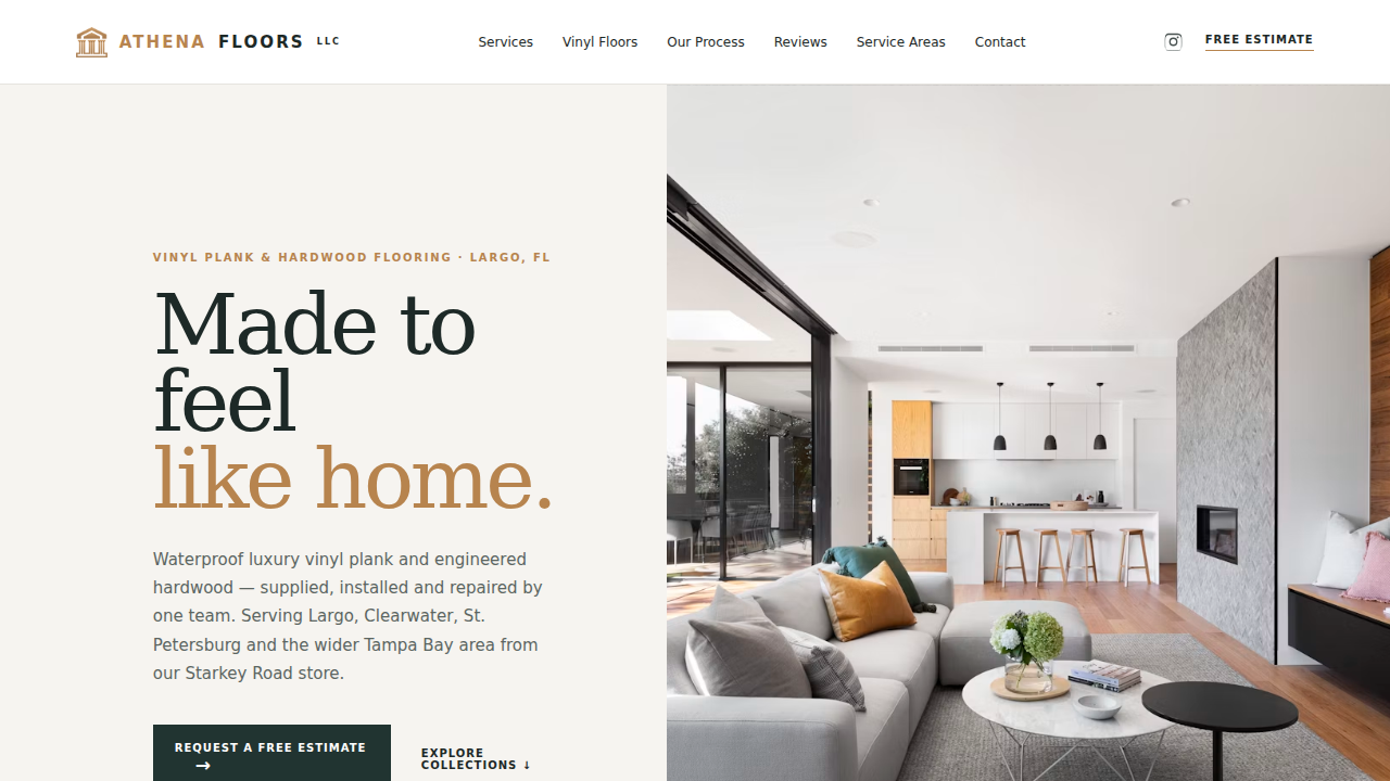 Ιστοσελίδα Athena Floors LLC