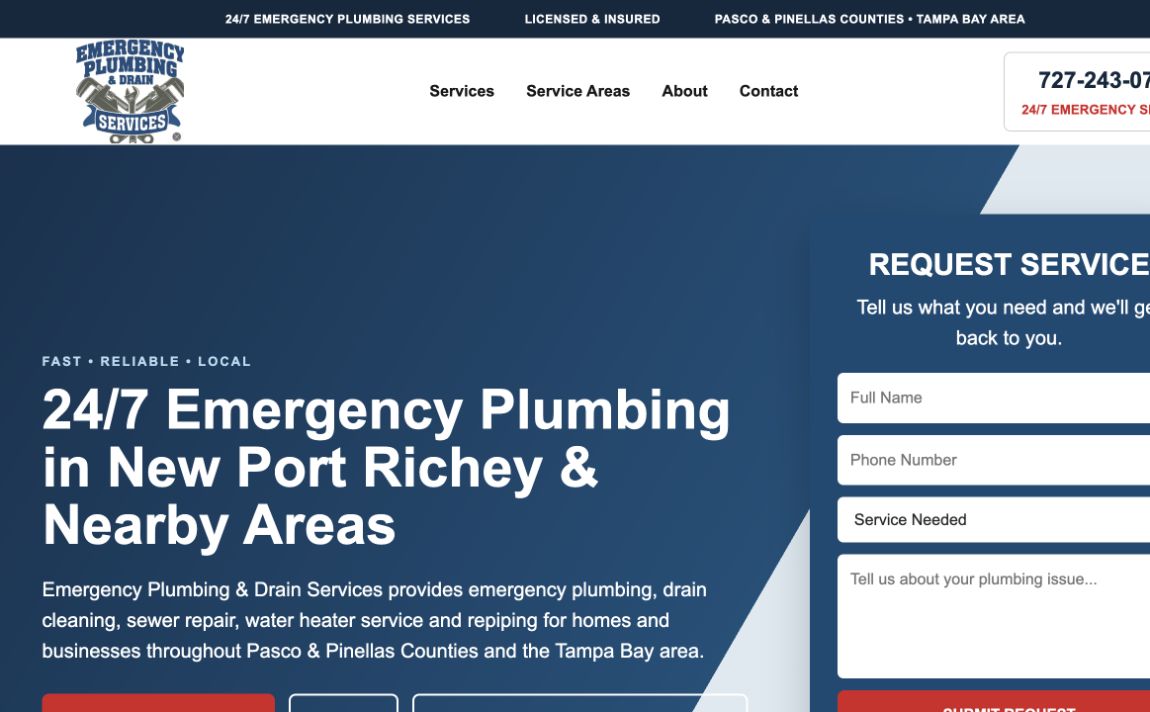 Ιστοσελίδα Emergency Plumbing And Drain Services