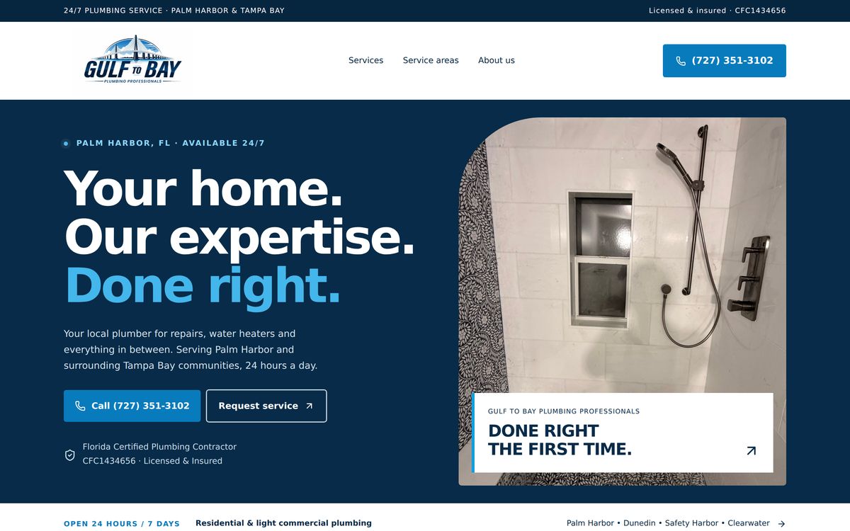 Ιστοσελίδα Gulf To Bay Plumbing Professionals