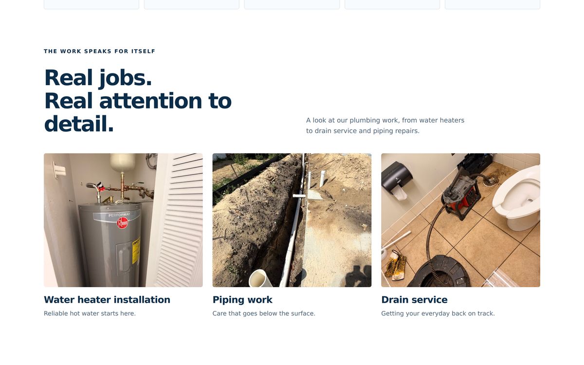 Ενότητα της ιστοσελίδας Gulf To Bay Plumbing Professionals